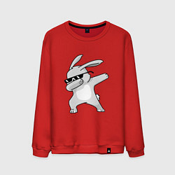 Свитшот хлопковый мужской Кролик ДЭБ, цвет: красный