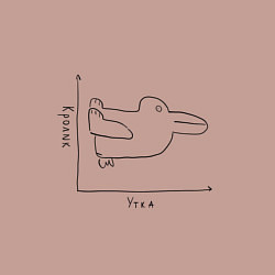 Свитшот хлопковый мужской Утка - кролик, цвет: пыльно-розовый — фото 2