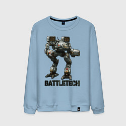 Свитшот хлопковый мужской Battletech - 16 bit, цвет: мягкое небо