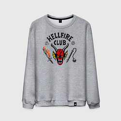 Свитшот хлопковый мужской Hellfire сlub art, цвет: меланж