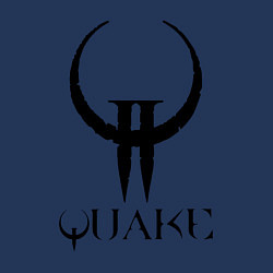 Свитшот хлопковый мужской Quake II logo, цвет: тёмно-синий — фото 2