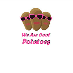 Свитшот хлопковый мужской We are cool potatoes, цвет: белый — фото 2