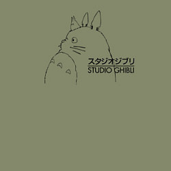 Свитшот хлопковый мужской Тоторо Studio Ghibli, цвет: авокадо — фото 2