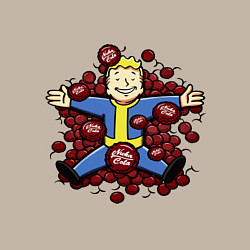 Свитшот хлопковый мужской Vault boy caps, цвет: миндальный — фото 2