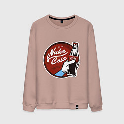 Свитшот хлопковый мужской Nuka cola sticker, цвет: пыльно-розовый