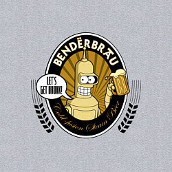 Свитшот хлопковый мужской Benderbrau - lets get drunk, цвет: меланж — фото 2