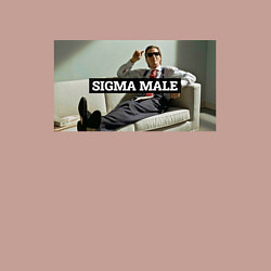 Свитшот хлопковый мужской Sigma male - Бэйтман, цвет: пыльно-розовый — фото 2