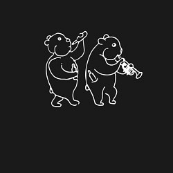 Свитшот хлопковый мужской Хомяки весельчаки белые, цвет: черный — фото 2