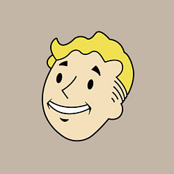 Свитшот хлопковый мужской Vault boy head, цвет: миндальный — фото 2