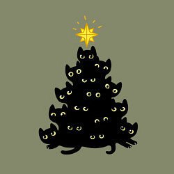 Свитшот хлопковый мужской Котоёлка, цвет: авокадо — фото 2