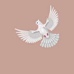 Свитшот хлопковый мужской Белый голубь, цвет: пыльно-розовый — фото 2