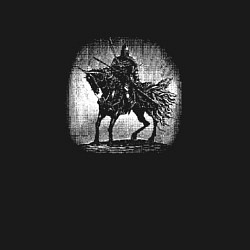 Свитшот хлопковый мужской Воин на коне, цвет: черный — фото 2