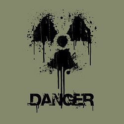 Свитшот хлопковый мужской Danger radiation symbol, цвет: авокадо — фото 2