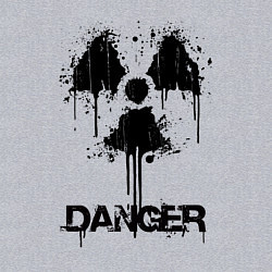 Свитшот хлопковый мужской Danger radiation symbol, цвет: меланж — фото 2