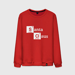 Свитшот хлопковый мужской Santa Claus chemistry, цвет: красный