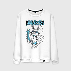 Свитшот хлопковый мужской Blink 182 bunny nurse, цвет: белый