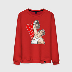 Свитшот хлопковый мужской Сталин за зож, цвет: красный