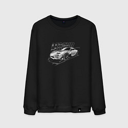 Свитшот хлопковый мужской Тойота Супра арт, цвет: черный