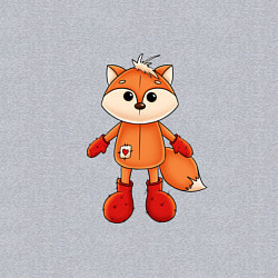Свитшот хлопковый мужской Мягкая игрушка милый лис, цвет: меланж — фото 2