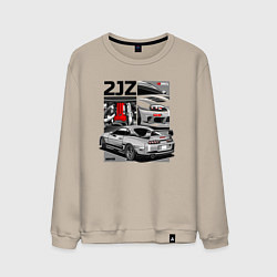 Свитшот хлопковый мужской Toyota Supra mk4 2JZ, цвет: миндальный