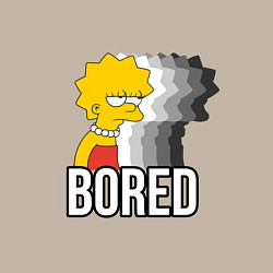 Свитшот хлопковый мужской Лиза Симпсон - bored, цвет: миндальный — фото 2