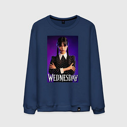 Свитшот хлопковый мужской Wednesday, цвет: тёмно-синий