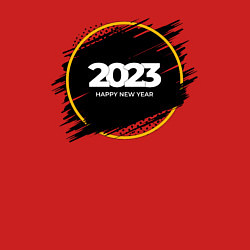 Свитшот хлопковый мужской Happy new year 2023 brush, цвет: красный — фото 2