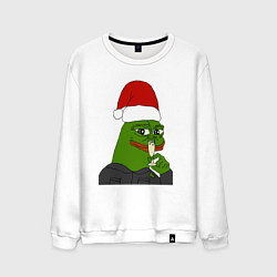 Свитшот хлопковый мужской Новогодний пепе, цвет: белый