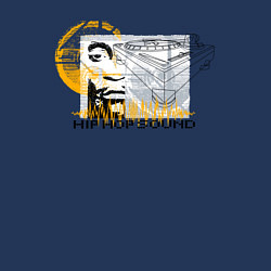 Свитшот хлопковый мужской Звук хип-хопа, цвет: тёмно-синий — фото 2
