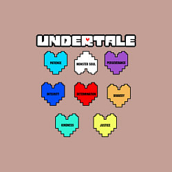 Свитшот хлопковый мужской Undertale - души 8 людей, цвет: пыльно-розовый — фото 2