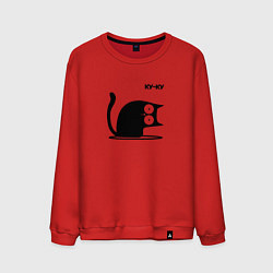 Свитшот хлопковый мужской Куку Cat, цвет: красный
