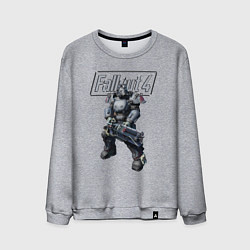 Свитшот хлопковый мужской Fallout 4 - Ultracite Power Armor, цвет: меланж