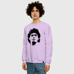 Свитшот хлопковый мужской Face Maradona, цвет: лаванда — фото 2