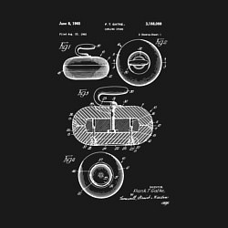Свитшот хлопковый мужской Патент на камень для керлинга Curling Stone Patent, цвет: черный — фото 2