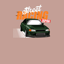 Свитшот хлопковый мужской Street Racing Japan, цвет: пыльно-розовый — фото 2