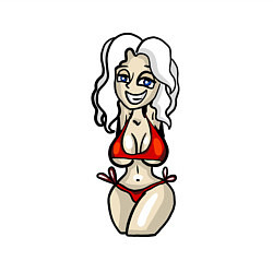 Свитшот хлопковый мужской Улыбчивая блондинка, цвет: белый — фото 2