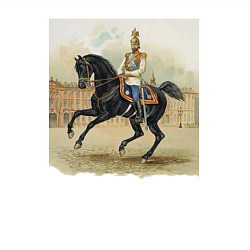 Свитшот хлопковый мужской Николай II на коне на дворцовой площади, цвет: белый — фото 2