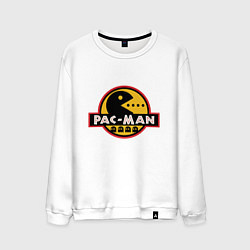 Свитшот хлопковый мужской Pac-man game, цвет: белый