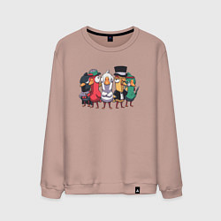 Мужской свитшот Моя команда Гусей - Goose Goose Duck