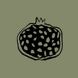 Свитшот хлопковый мужской Гранат в разрезе скетч, цвет: авокадо — фото 2