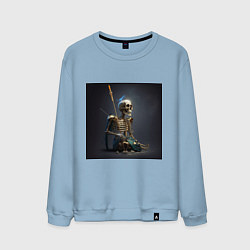 Свитшот хлопковый мужской Законченная жизнь, цвет: мягкое небо