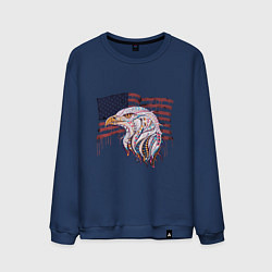 Свитшот хлопковый мужской American eagle, цвет: тёмно-синий