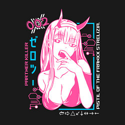 Свитшот хлопковый мужской Zero Two anime, цвет: черный — фото 2