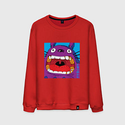 Свитшот хлопковый мужской Violet Totoro, цвет: красный