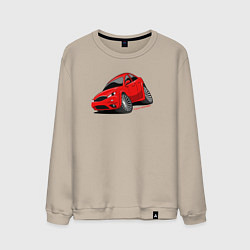 Свитшот хлопковый мужской Злой Форд Мондео, цвет: миндальный