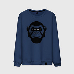 Свитшот хлопковый мужской Serious gorilla, цвет: тёмно-синий