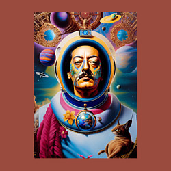 Свитшот хлопковый мужской Космонавт Сальвадор Дали, цвет: кирпичный — фото 2