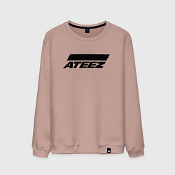 Свитшот хлопковый мужской Ateez big logo, цвет: пыльно-розовый