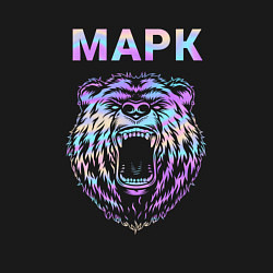 Свитшот хлопковый мужской Марк голограмма медведь, цвет: черный — фото 2