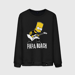 Мужской свитшот Papa Roach Барт Симпсон рокер